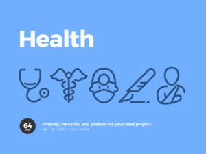 64 health icons
