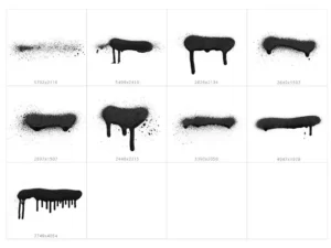69 stroke spray photoshop stamp brushes 3