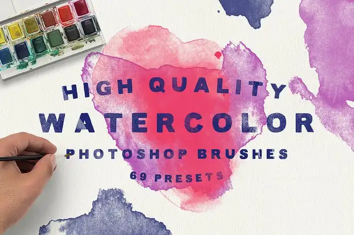 69 Watercolor Brushes for Photoshop 5 69 watercolor brushes for photoshop 8