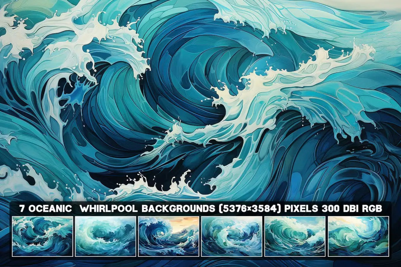 7 Oceanic Whirlpool Backgrounds