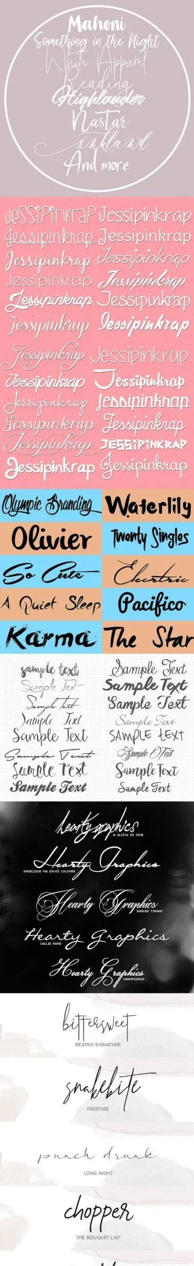 70+ Signature Fonts Pack
