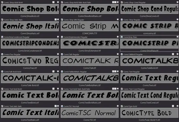 718 Comics Fonts