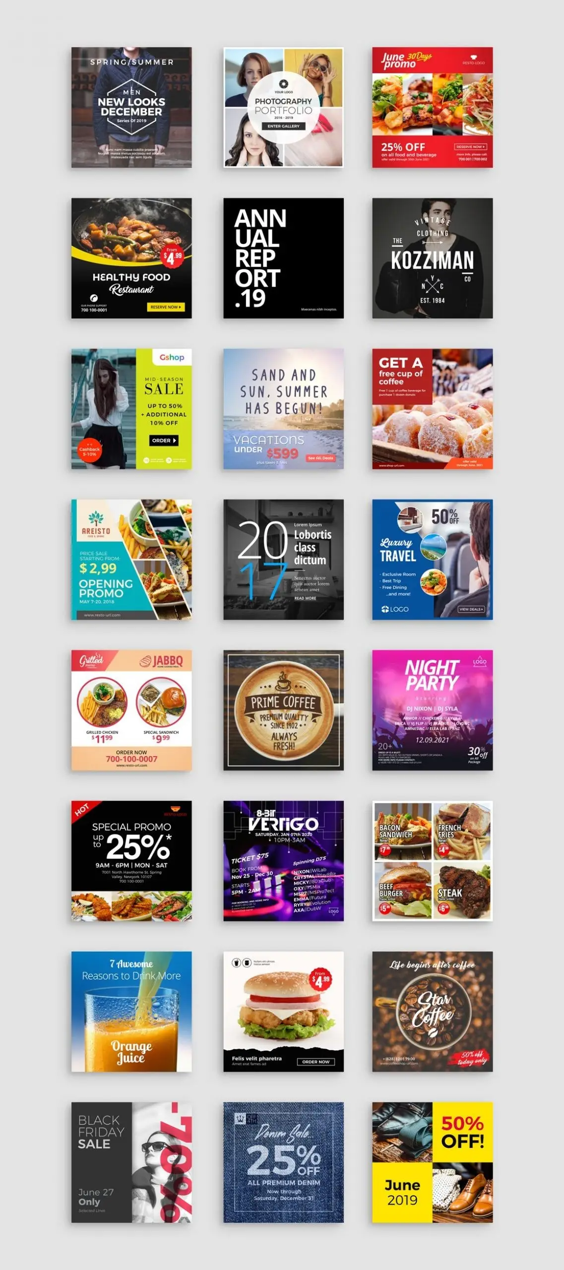 72 Instagram Templates