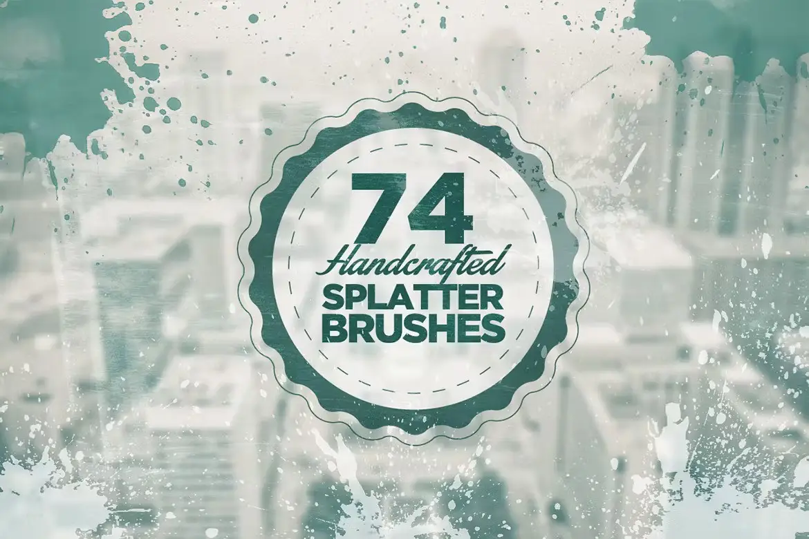 74 Handcrafted Splatter Brushes