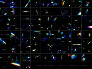 75 rainbow prism overlays pack2