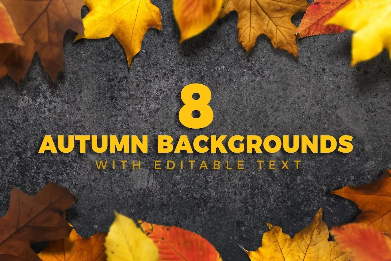 8 Autumn Backgrounds with Editable Text 8 8 autumn backgrounds with editable text