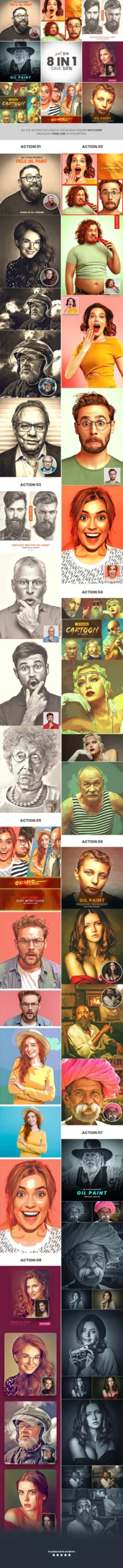 8 in 1 Photoshop Action Bundle 4 8 in 1 photoshop action bundle