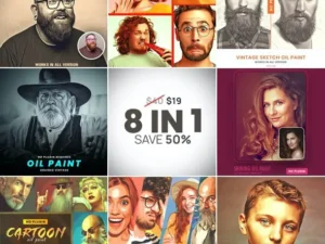 8 in 1 photoshop action bundle1