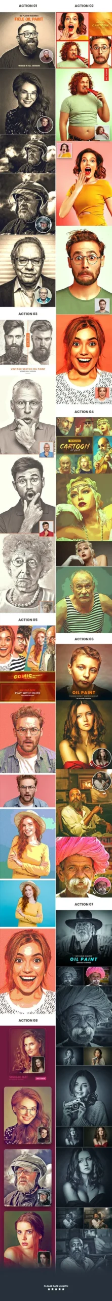 8 in 1 Photoshop Action Bundle 3 8 in 1 photoshop action bundle2