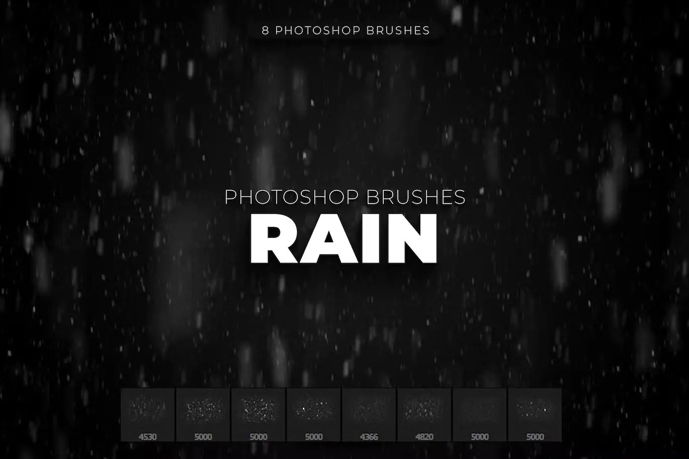 8 Rain Photoshop Brushes