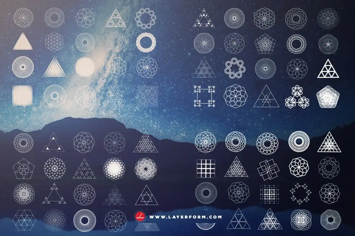 80 Geometric Shape Brushes