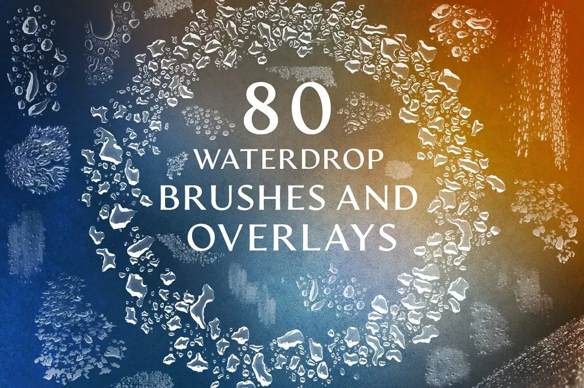 80 Water Drop Brushes & Overlays 9 80 water drop brushes overlays01