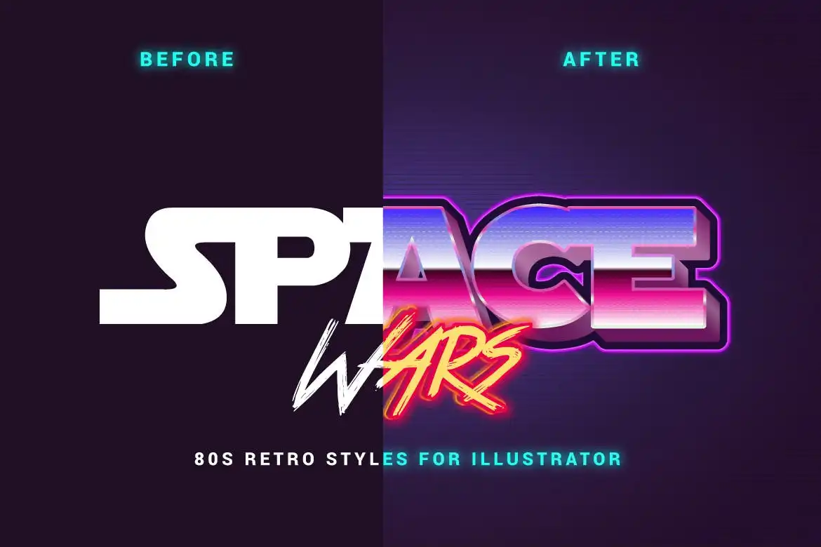 80S Retro Illustrator Styles Vol 9 80s retro illustrator styles vol 3