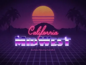 80s retro text effect