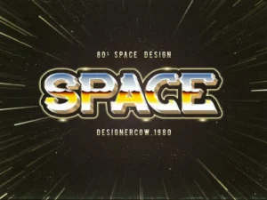 80s style text mockups v 4