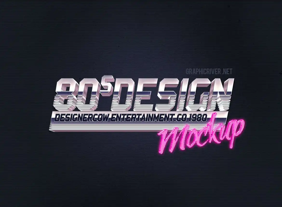 80'S Style Text Mockups V 15 80s style text mockups v 8