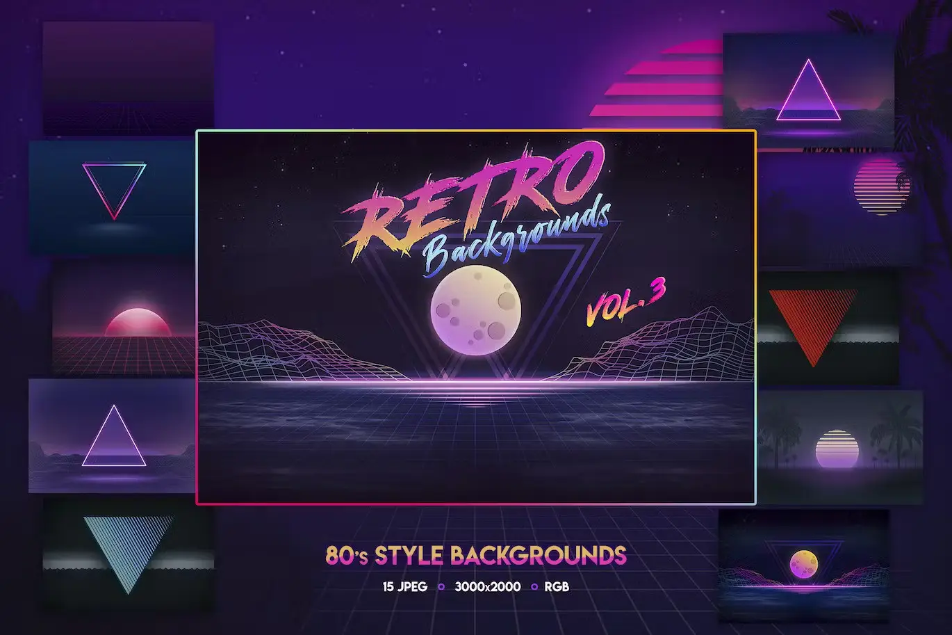 80s Retro Backgrounds vol.1