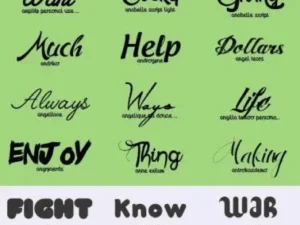 90 fonts pack