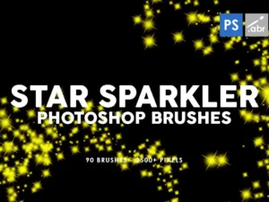90 star sparkler photoshop stamp brushes 4
