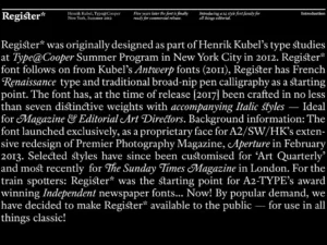 a2 type register font family 2
