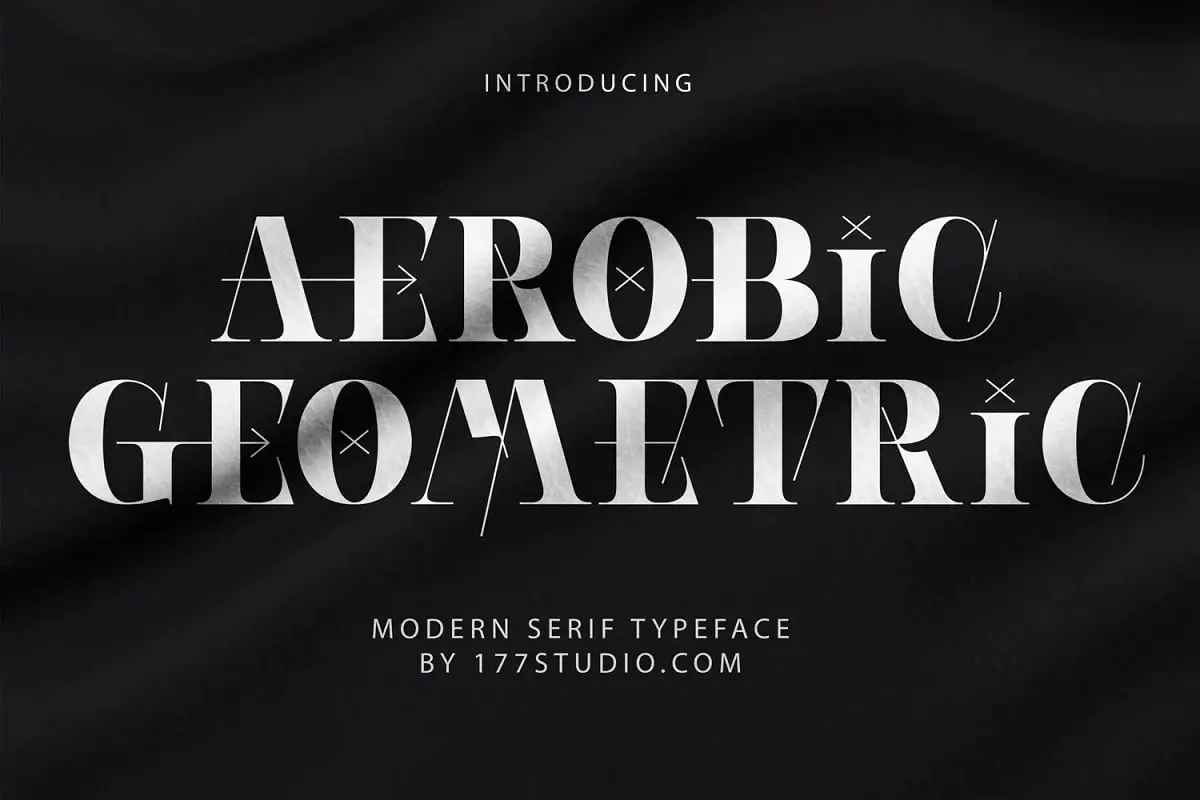 Aerobic Geometric Font By 177Studio
