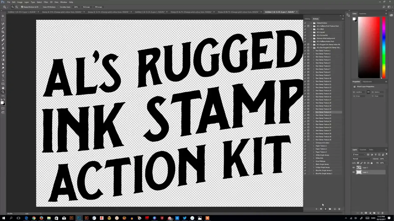 AL's Rugged Ink Stamp Action Kit