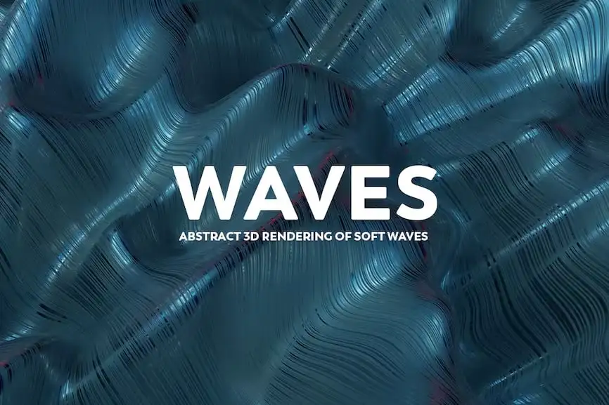 Abstract 3D Rendering of Waves