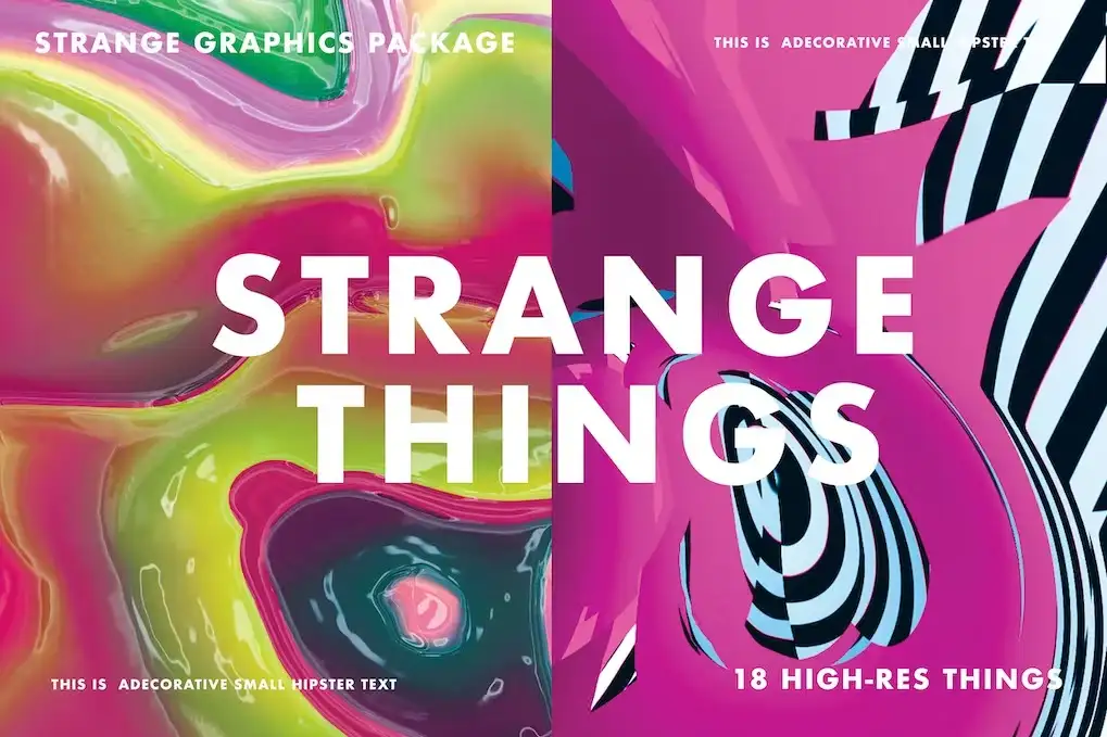 Abstract Background Set - Strange Things