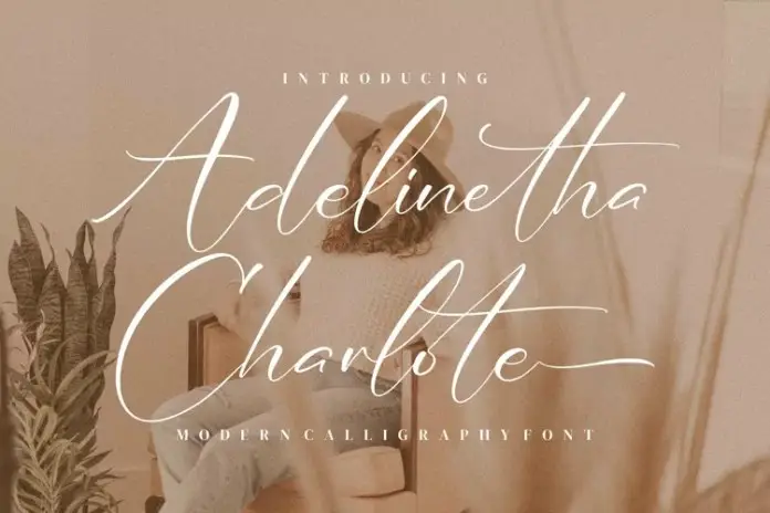 Adelinetha Charlote Calligraphy Font