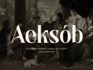 aeksob modern serif display font