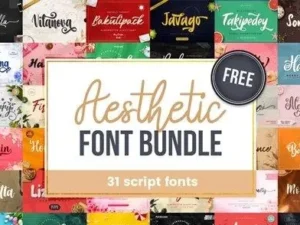 aesthetic font bundle