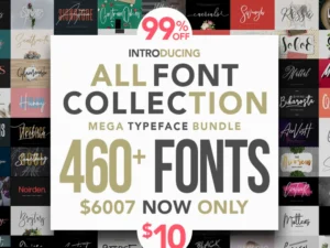 all fonts collection mega typeface bundle