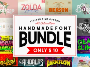all store handmade fonts bundle