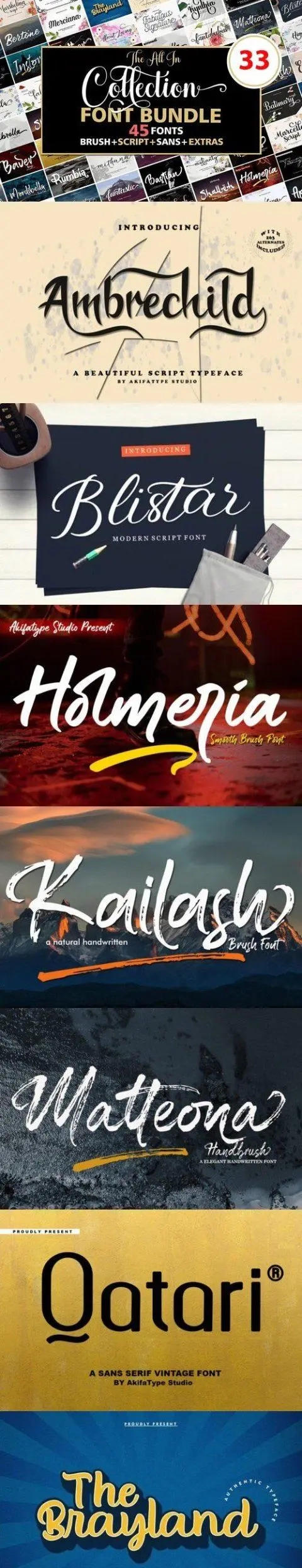 All In Collection Font Bundle
