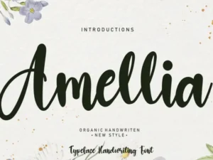 amellia script font