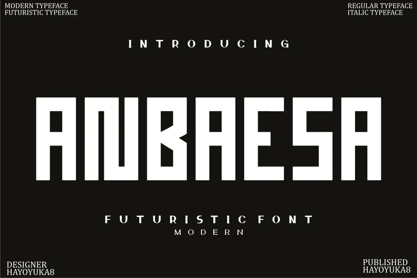 Anbaesa Display Font 5 anbaesa display font