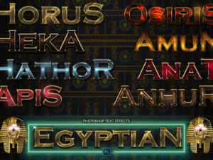 ancient egyptian pharaoh text effects