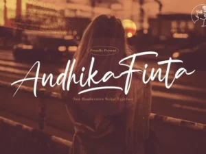 andhika finta handwritten font
