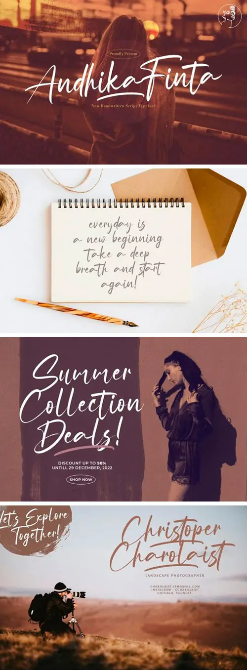 Andhika Finta Handwritten Font 3 andhika finta handwritten font 5