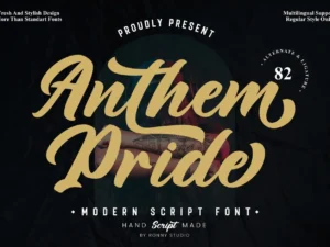 anthem pride script font