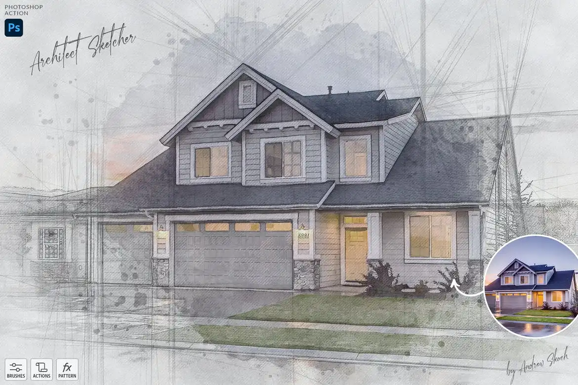 Architect Sketcher - Photoshop Action