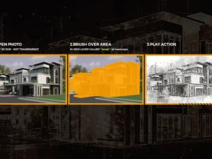 architecture sketch action for photoshop 4
