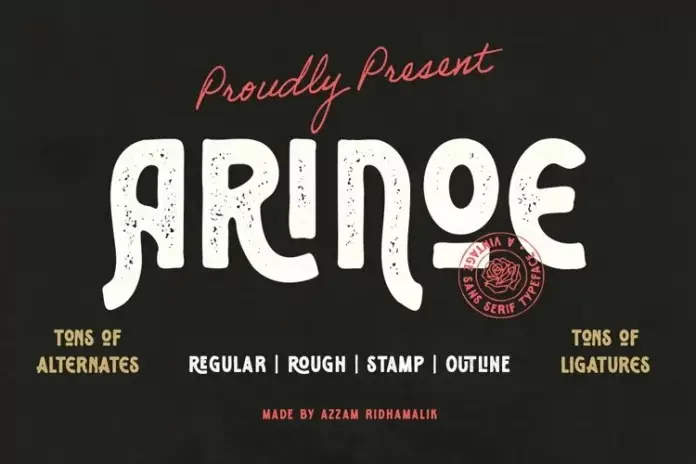 Arinoe Display Font 5 arinoe display font