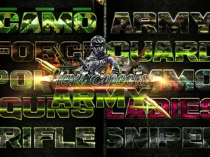 army photoshop text effects