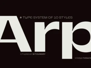 arp font by felipe sanzana