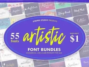 artistic font bundles