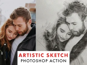 artistic sketch photoshop action 2