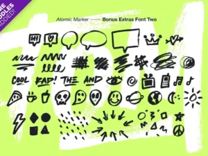 atomic marker font extras by set sail studios 4