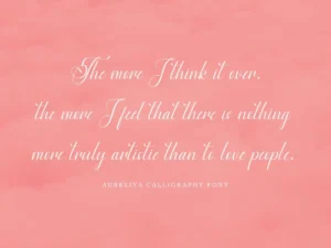 aureliya calligraphy font 4