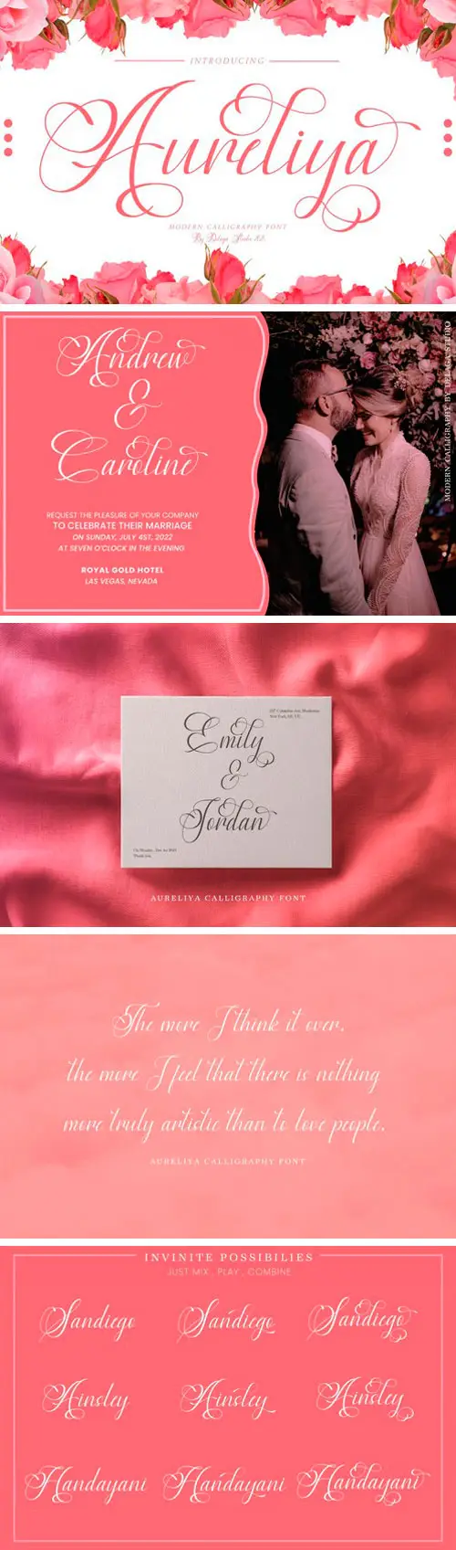 Aureliya Calligraphy Font 4 aureliya calligraphy font 6